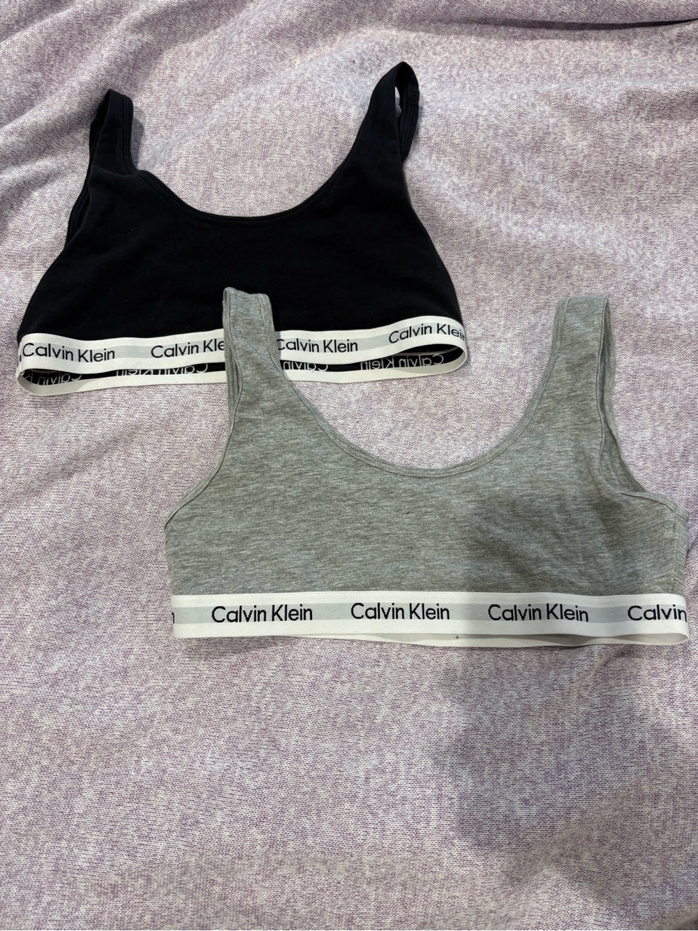 Calvin Klein Black & Gray Bralette Duo